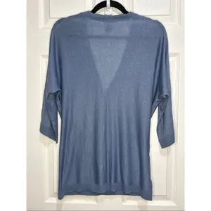 Ann Taylor linen & silk cardigan sweater top Small thumbnail 2