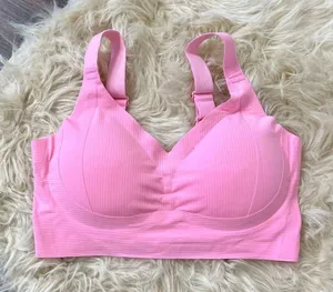 Source Unknown New bright pink seamless wireless comfort bra adjustable shoulder straps M thumbnail 1