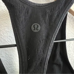 Lululemon Black Racer Back Mesh-Like Sports Bra Active Bra 2 thumbnail 3