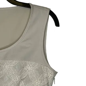 Daniel Cremieux Floral Lace Sleeveless Pleated Cocktail‎ Dress 2 Women Cream NWT thumbnail 5
