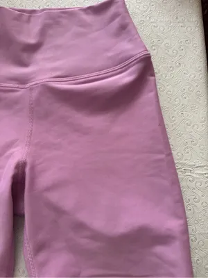 Abercrombie & Fitch YPB Lavender Pink Henley Crop Tank & Biker Shorts Set Small thumbnail 11