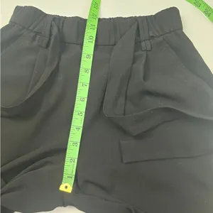 Zara -1310 Wide Leg Crop Pants‎ Tie Waist Black Women's Size XS thumbnail 6