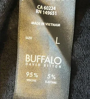 Buffalo David Bitton black with white stars short sleeve shirt size large thumbnail 7