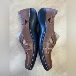 CLARKS NWOT Ashland Spin Q Mary Jane Flats Tan 7.5 thumbnail 10