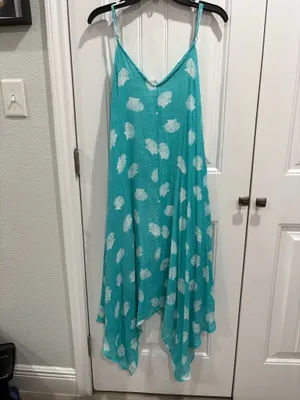 India Boutique Turquoise and White Dress one Size thumbnail 2