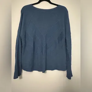 Smartwool Women’s Merino Wool‎ Textured Knit Sweater Blue Size Large thumbnail 4