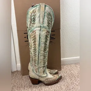 Corral Turquoise and Brown Western Boots Size 7M thumbnail 7