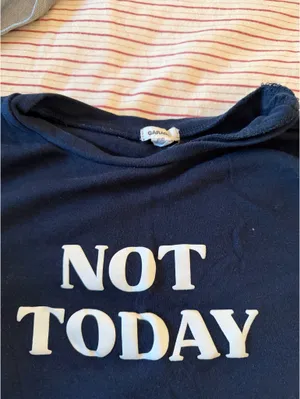 Garage “Not Today” Cropped Baby Tee thumbnail 4
