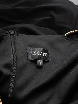 XSCAPE - Asymmetric‎ Rhinestone Strap Gown thumbnail 4