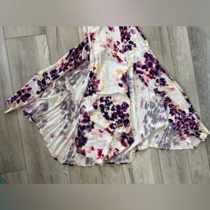 Revolve NWT- SOMEDAYS Lovin Lonely Ivory Floral Print Side Slit MaxiDress size xs thumbnail 8