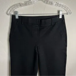 Quince Black Ponte Knit Ultra Stretch Straight Pull On Pants‎ thumbnail 6