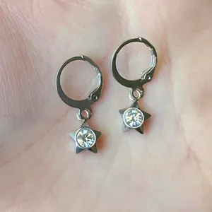 Handmade funky grunge y2k simple mini stainless star earrings 🌙 thumbnail 5