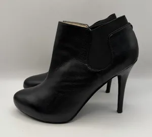 GUESS ANKLE BOOTS, NWOB‎ Black Leather Platform High Heels, WGMIST Booties 10M thumbnail 1