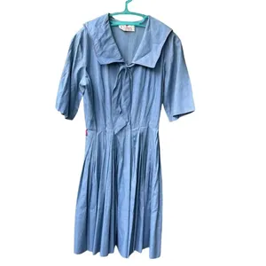 Countrywise Macshore Classics vintage Midcentury dress in chambray blue. Size 11 thumbnail 2
