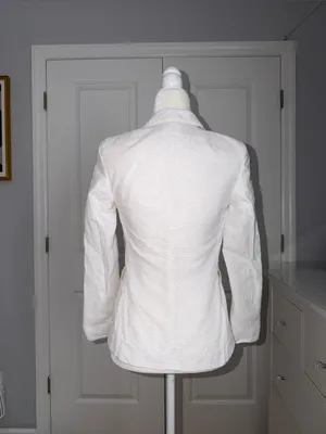 Akris Punto White Textured Single-Button Blazer thumbnail 5