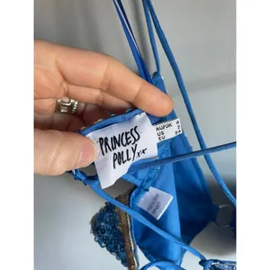 Princess Polly Blue Silver Savannah Sequin Top Festival adjustable straps sz 2 thumbnail 7