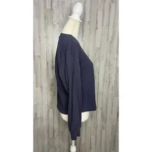 Fabletics Women's XS‎ Navy Blue Long Sleeve Crew Neck Sweatshirt thumbnail 3