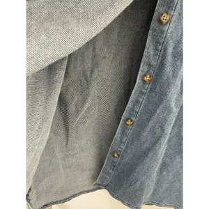 Vintage L.L. Bean Blue Denim Button Down Tank Top Sleeveless Shirt Women's XS thumbnail 5