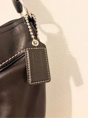 Coach Soho Black Leather Pleated Hobo Shoulder Bag Purse F13731 * thumbnail 3