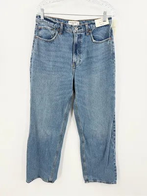 Abercrombie & Fitch‎ Women's NWT The Loose High Rise Medium Wash Denim Jeans 10 thumbnail 2