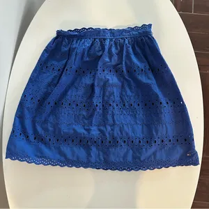 Tommy Hilfiger Blue Smocked Elastic Waist‎ A-Line Mini Skirt Womens Casual thumbnail 2