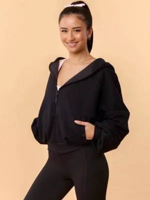 NWT! Blogilates Target X - Women's Marshmallow Full Zip Hooded Sweatshirt Size M thumbnail 2