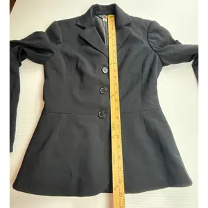 Black HW Blazer Jacket Womens Size 2 Fitted Career Business Office Interview‎ thumbnail 4