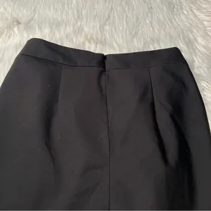 Black High Waisted Tulip Mini Skirt Draped Crossover Front Size Medium thumbnail 6