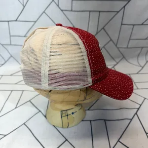 Infinity Her Trucker Hat OSFM Red Polka Dot‎ Coop Queen Chicken Patch Mesh Back thumbnail 4