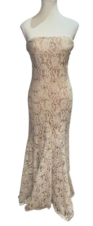 Jump Strapless lace & sparkle mermaid gown thumbnail 1