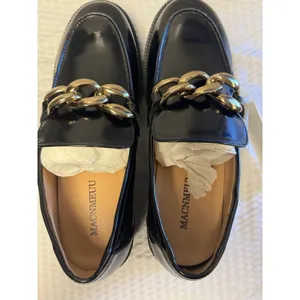 MACNMEUU Chunky Platform Loafer Comfort‎ Slip On Chain Faux Leather Women's 9 thumbnail 15