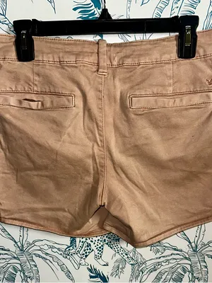 American Eagle Outfitters Pink Tan Denim Shorts thumbnail 2