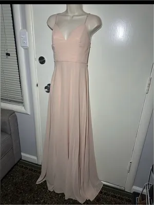 Lulu's Blush Spaghetti Strap V-Neck Maxi Dress thumbnail 8