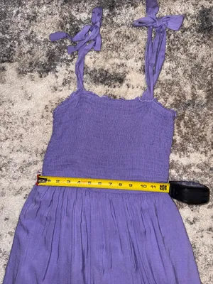 Lavender Tie-Shoulder Smocked Maxi Dress thumbnail 10