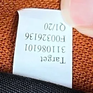 Who What Wear Burnt Orange Linen Blend Lace-Up Neckline Puff Sleeve Dress Small thumbnail 10