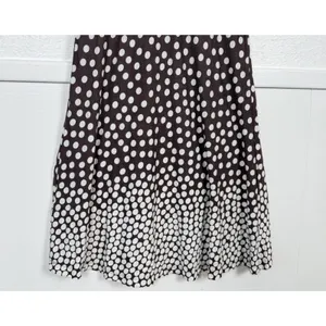 LASCANA Polka Dot Faux Wrap Midi Dress 6 Brown White Retro Pinup thumbnail 7