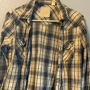 Y2K Plaid Western Coastal Cowgirl Farm Long Sleeve Shirt Top Collar L Large thumbnail 4