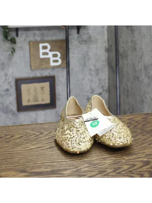 NWT A New Day Womens Sammie Ballet Flats 94685491 Gold Yellow 10M thumbnail 4