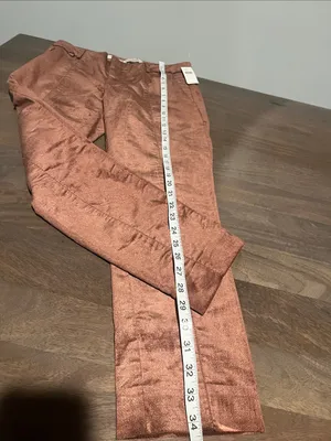 Anthropologie Copper-Tone Essential Skinny Trousers Sz 4 NWT thumbnail 4