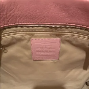 COACH Large Hamilton Pink Pebbled Leather Tote Bag thumbnail 4