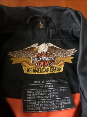 Harley Davidson Jacket Womens Medium Black Nylon Motorcycle Full Zip Embroidered thumbnail 4