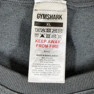 Gymshark Adapt Fleck Seamless‎ Long Sleeve Crop Top XL Dark Grey Marl B2A1C thumbnail 4