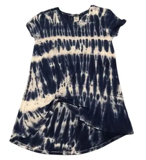 Time & Tru size small blue tie dye tied at front hem short sleeve T-shirt EUC thumbnail 1