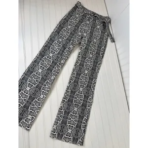 I.AM.GIA Shiraz Snake Print Pants Black White High Waisted Belted Womens Size XS thumbnail 6