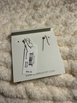 NWT Kendra Scott Skylar Gold Drop Earrings Cobalt Blue thumbnail 2