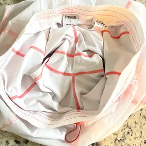Gymshark Pulse 2 Running Shorts Women L White Neon Orange Athletic Ripstop Liner thumbnail 7