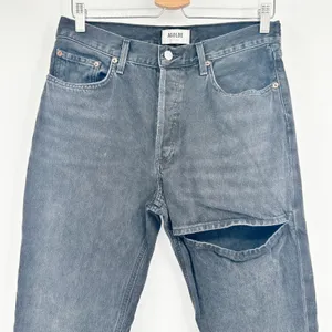 AGOLDE Womens‎ Organic Cotton Lana Slice High Rise Cutout Straight Leg Jeans 29 thumbnail 4