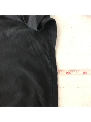 Eileen Fisher Womens Black Silk Scoop Neck Short Sleeve T-Shirt Minimalist L thumbnail 6