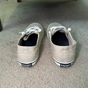 Women’s Sperry No Lace Rope String Sneakers Flats Oatmeal Tan Size 8 thumbnail 5