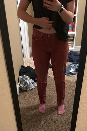 Vintage Straight leg jeans Red Size 4 thumbnail 1